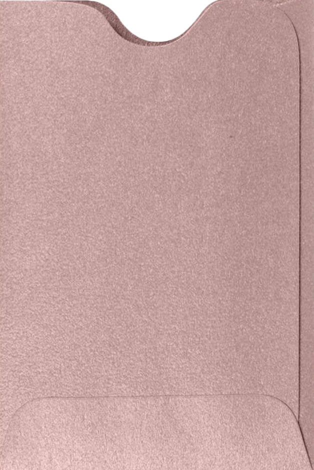 Misty Rose Pink Metallic 84lb Credit Card Sleeve (2 3/8 x 3 1/2)