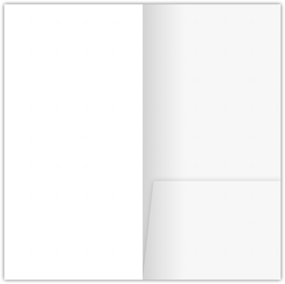 White Semi-Gloss 10pt C1S 3 1/2 x 7 One Pocket Key Card Holders with 2 1/2 Inch Pocket