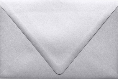 Silver Metallic 32lb 6 x 9 Booklet Contour Flap Envelopes