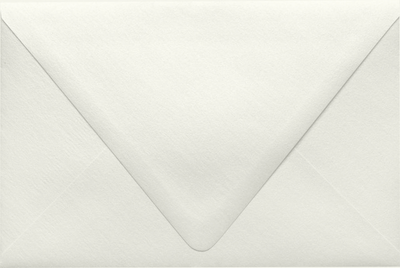 White Quartz Metallic 32lb 6 x 9 Booklet Contour Flap Envelopes