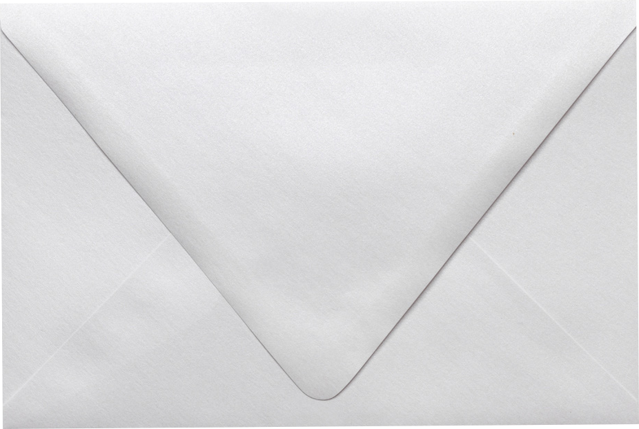 Crystal White Metallic 32lb 6 x 9 Booklet Contour Flap Envelopes