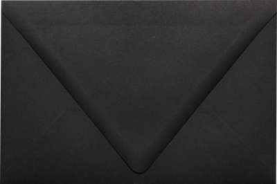 Smooth Midnight Black 32lb 6 x 9 Booklet Contour Flap Envelopes