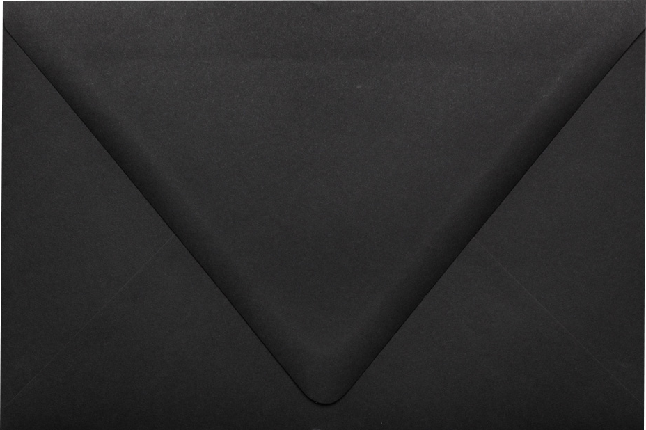 Smooth Midnight Black 32lb 6 x 9 Booklet Contour Flap Envelopes