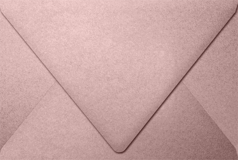 Misty Rose Pink Metallic 84lb 6 x 9 Booklet Contour Flap Envelopes