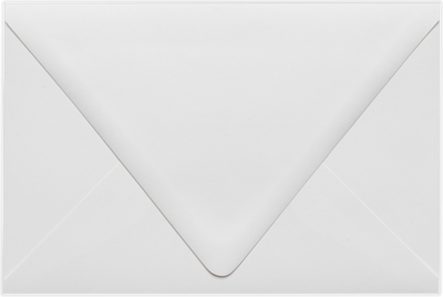 White Recycled 32lb 6 x 9 Booklet Contour Flap Envelopes