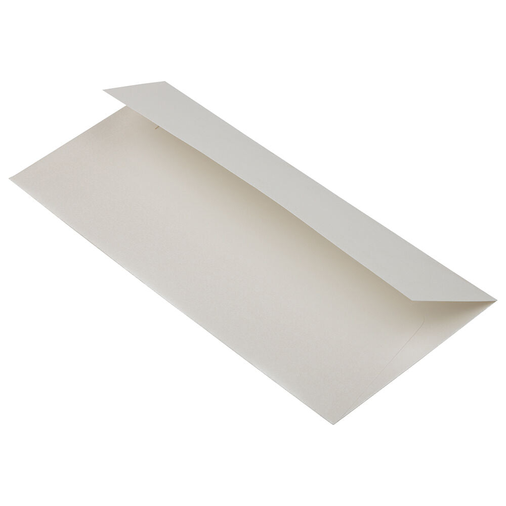White Quartz Metallic 32lb #10 Square Flap Envelopes (4 1/8 x 9 1/2)