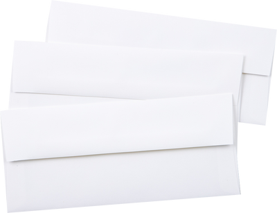 White Linen 32lb Strathmore #10 Regular Premium Envelopes (4 1/8 x 9 1/2)