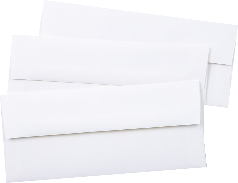 White Linen 32lb Strathmore #10 Regular Premium Envelopes (4 1/8 x 9 1/2)