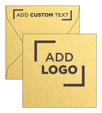 Gold Metallic 32lb 6 1/2 x 6 1/2 Square Contour Flap Envelopes
