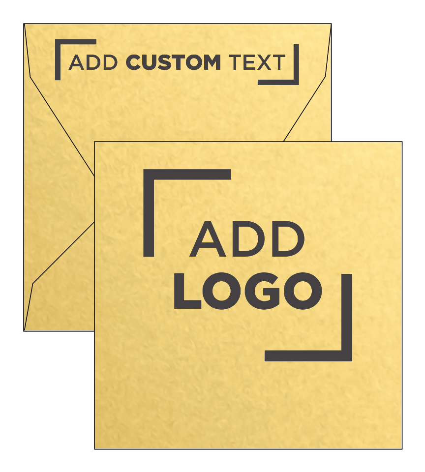 Gold Metallic 32lb 6 1/2 x 6 1/2 Square Contour Flap Envelopes