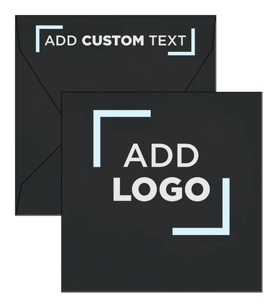 Smooth Midnight Black 32lb 6 1/2 x 6 1/2 Square Contour Flap Envelopes