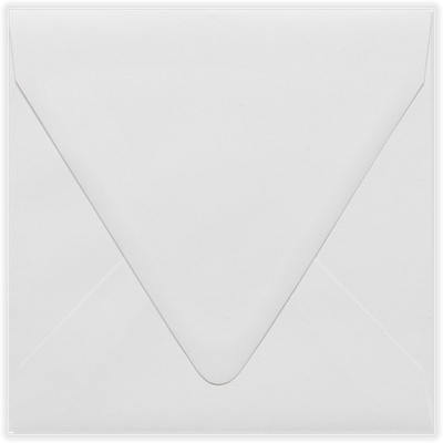 White Recycled 32lb 6 1/2 x 6 1/2 Square Contour Flap Envelopes