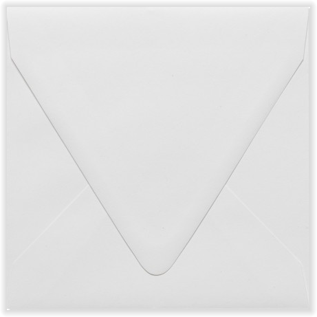 White Recycled 32lb 6 1/2 x 6 1/2 Square Contour Flap Envelopes