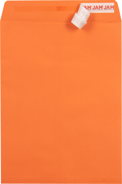 Mandarin Orange 32lb 9 x 12 Open End Envelopes with Peel & Seal