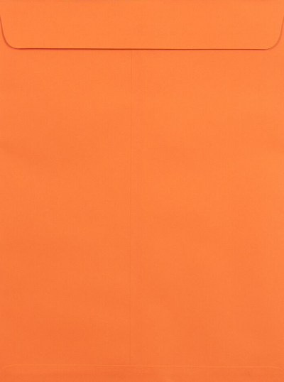 Mandarin Orange 32lb 9 x 12 Open End Envelopes with Peel & Seal