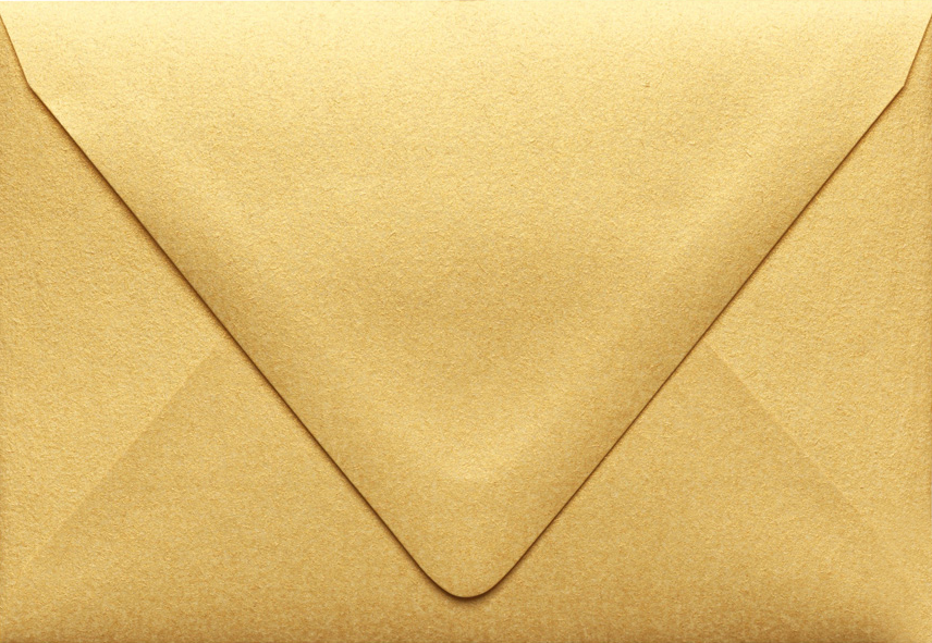 Gold Metallic 32lb A1 Contour Flap Envelopes (3 5/8 x 5 1/8)