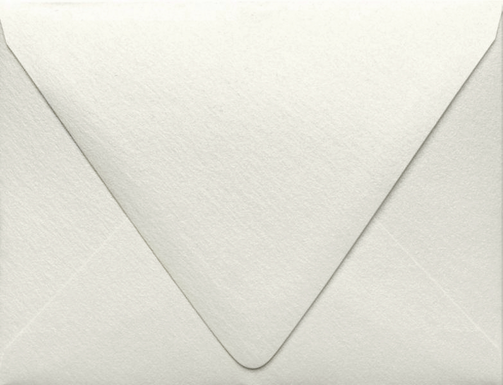 White Quartz Metallic 32lb A1 Contour Flap Envelopes (3 5/8 x 5 1/8)