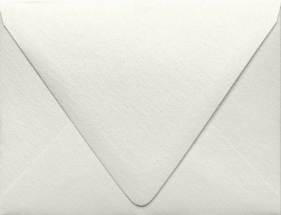 White Quartz Metallic 32lb A1 Contour Flap Envelopes (3 5/8 x 5 1/8)