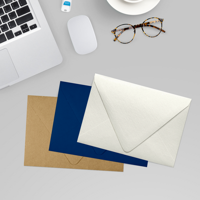 White Quartz Metallic 32lb A1 Contour Flap Envelopes (3 5/8 x 5 1/8)