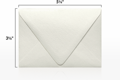 White Quartz Metallic 32lb A1 Contour Flap Envelopes (3 5/8 x 5 1/8)