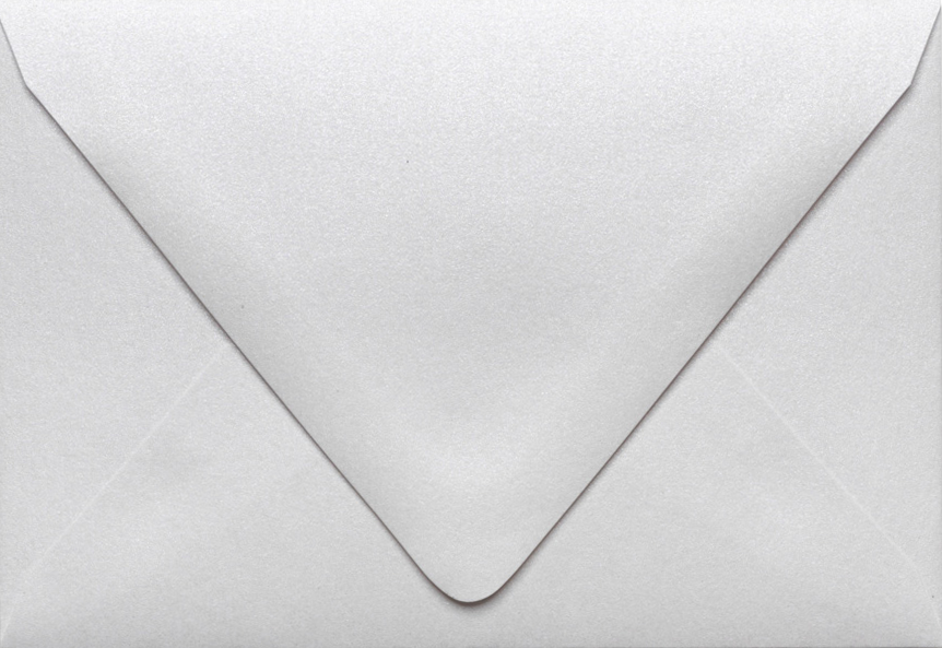 Crystal White Metallic 32lb A1 Contour Flap Envelopes (3 5/8 x 5 1/8)
