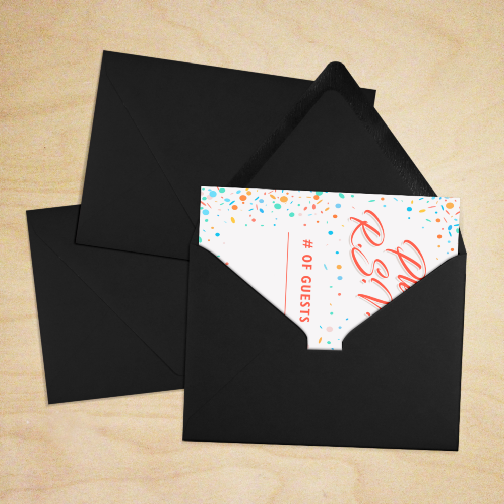 Smooth Midnight Black 32lb A1 Contour Flap Envelopes (3 5/8 x 5 1/8)