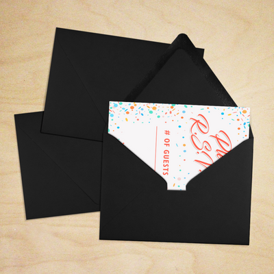 Smooth Midnight Black 32lb A1 Contour Flap Envelopes (3 5/8 x 5 1/8)