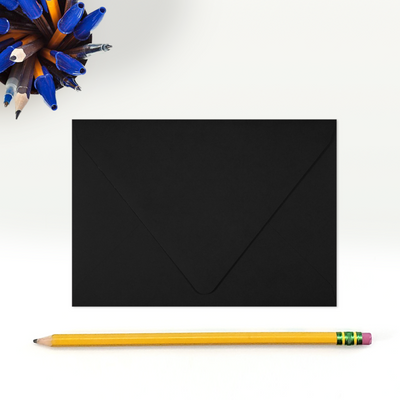 Smooth Midnight Black 32lb A1 Contour Flap Envelopes (3 5/8 x 5 1/8)