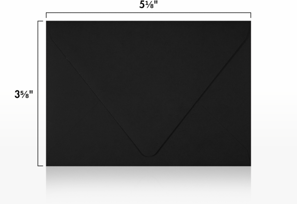 Smooth Midnight Black 32lb A1 Contour Flap Envelopes (3 5/8 x 5 1/8)