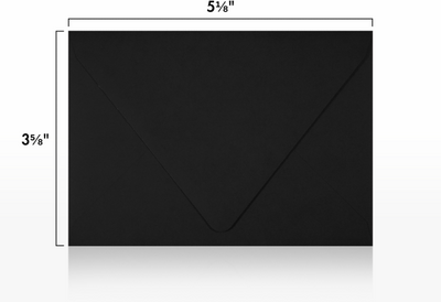 Smooth Midnight Black 32lb A1 Contour Flap Envelopes (3 5/8 x 5 1/8)