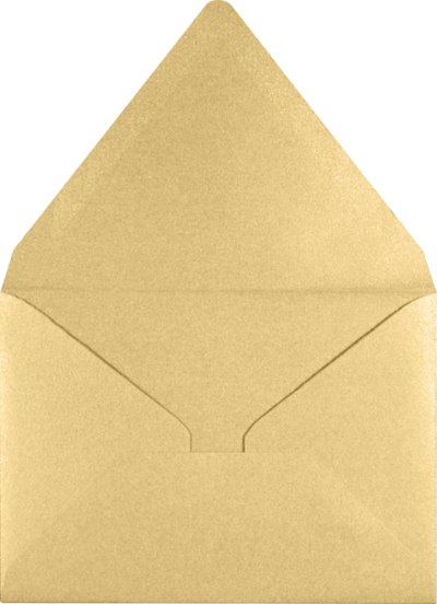 Light Gold Blonde Metallic 32lb A1 Contour Flap Envelopes (3 5/8 x 5 1/8)