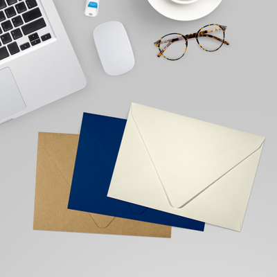 Natural Recycled 32lb A1 Contour Flap Envelopes (3 5/8 x 5 1/8)