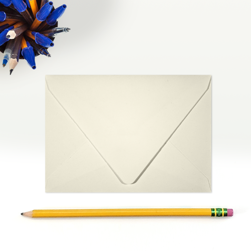 Natural Recycled 32lb A1 Contour Flap Envelopes (3 5/8 x 5 1/8)