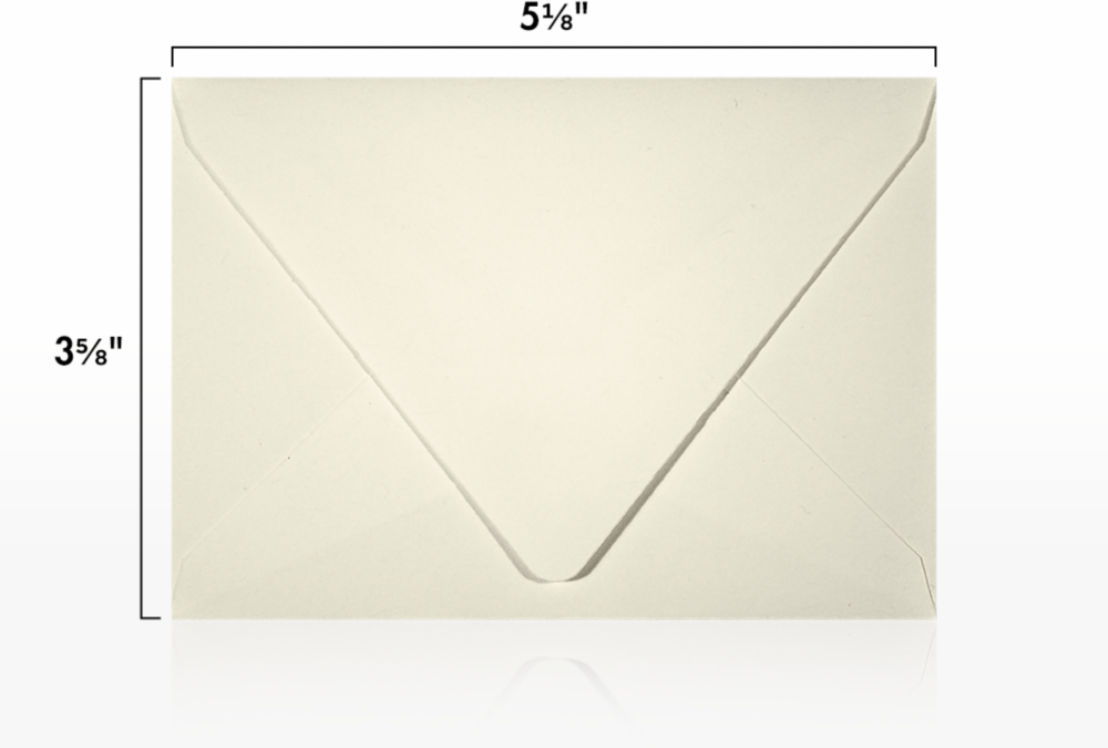 Natural Recycled 32lb A1 Contour Flap Envelopes (3 5/8 x 5 1/8)