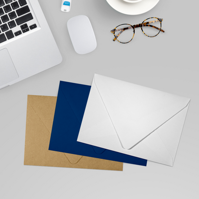 White Recycled 32lb A1 Contour Flap Envelopes (3 5/8 x 5 1/8)