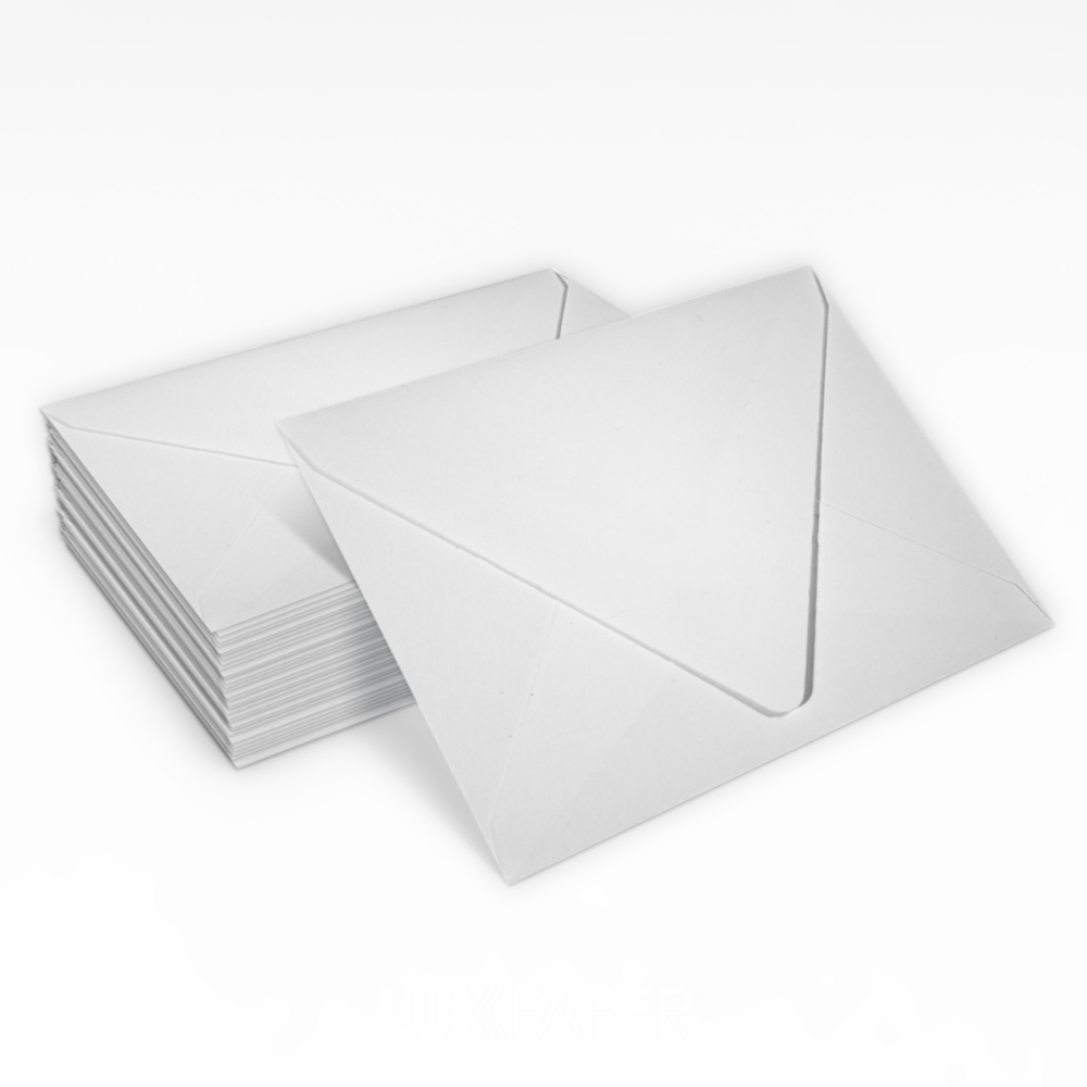 White Recycled 32lb A1 Contour Flap Envelopes (3 5/8 x 5 1/8)