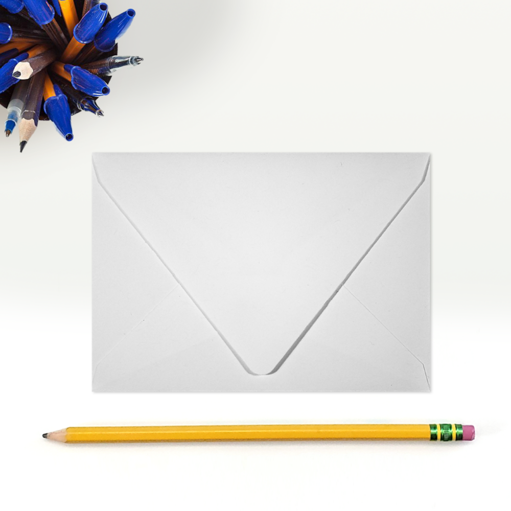 White Recycled 32lb A1 Contour Flap Envelopes (3 5/8 x 5 1/8)