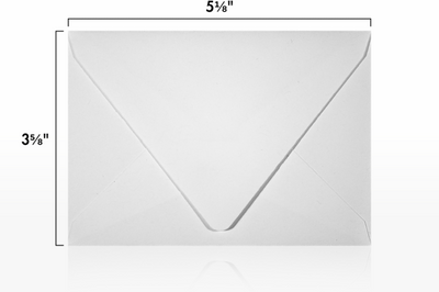 White Recycled 32lb A1 Contour Flap Envelopes (3 5/8 x 5 1/8)