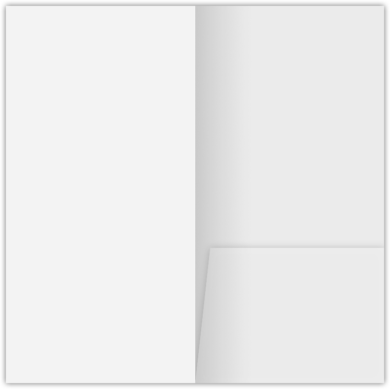 White Semi-Gloss 14pt C1S 3 1/2 x 7 One Pocket Key Card Holders with 2 1/2 Inch Pocket