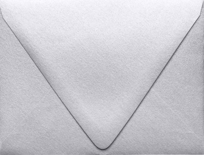 Silver Metallic 32lb A2 Contour Flap Envelopes (4 3/8 x 5 3/4)