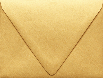 Gold Metallic 32lb A2 Contour Flap Envelopes (4 3/8 x 5 3/4