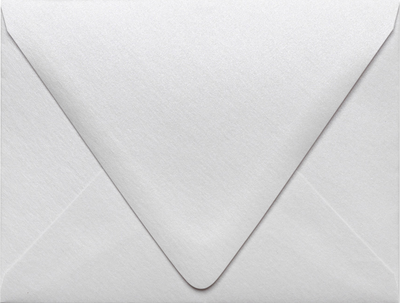 Crystal White Metallic 32lb A2 Contour Flap Envelopes (4 3/8 x 5 3/4