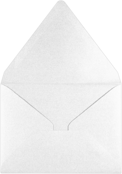 Crystal White Metallic 32lb A2 Contour Flap Envelopes (4 3/8 x 5 3/4