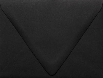 Smooth Midnight Black 32lb A2 Contour Flap Envelopes (4 3/8 x 5 3/4