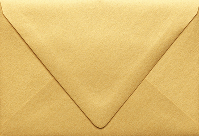Gold Metallic 32lb A4 Contour Flap Envelopes (4 1/4 x 6 1/4)