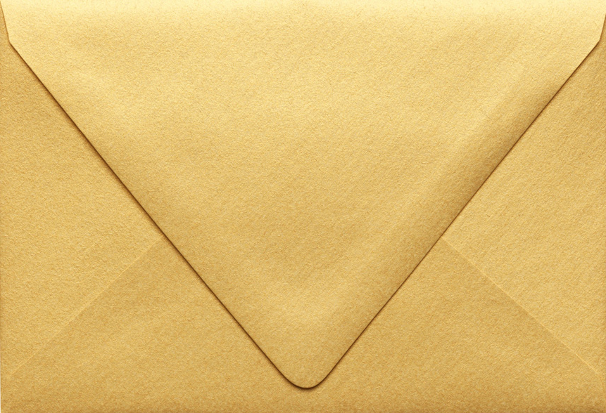 Gold Metallic 32lb A4 Contour Flap Envelopes (4 1/4 x 6 1/4)