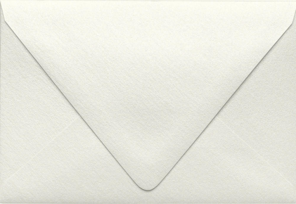 White Quartz Metallic 32lb A4 Contour Flap Envelopes (4 1/4 x 6 1/4)