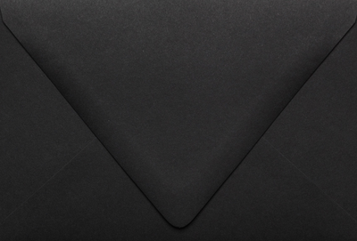 Smooth Midnight Black 32lb A4 Contour Flap Envelopes (4 1/4 x 6 1/4)