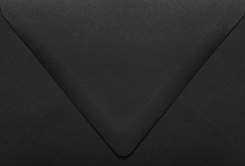 Smooth Midnight Black 32lb A4 Contour Flap Envelopes (4 1/4 x 6 1/4)