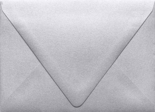 Silver Metallic 32lb A6 Contour Flap Envelopes (4 3/4 x 6 1/2)